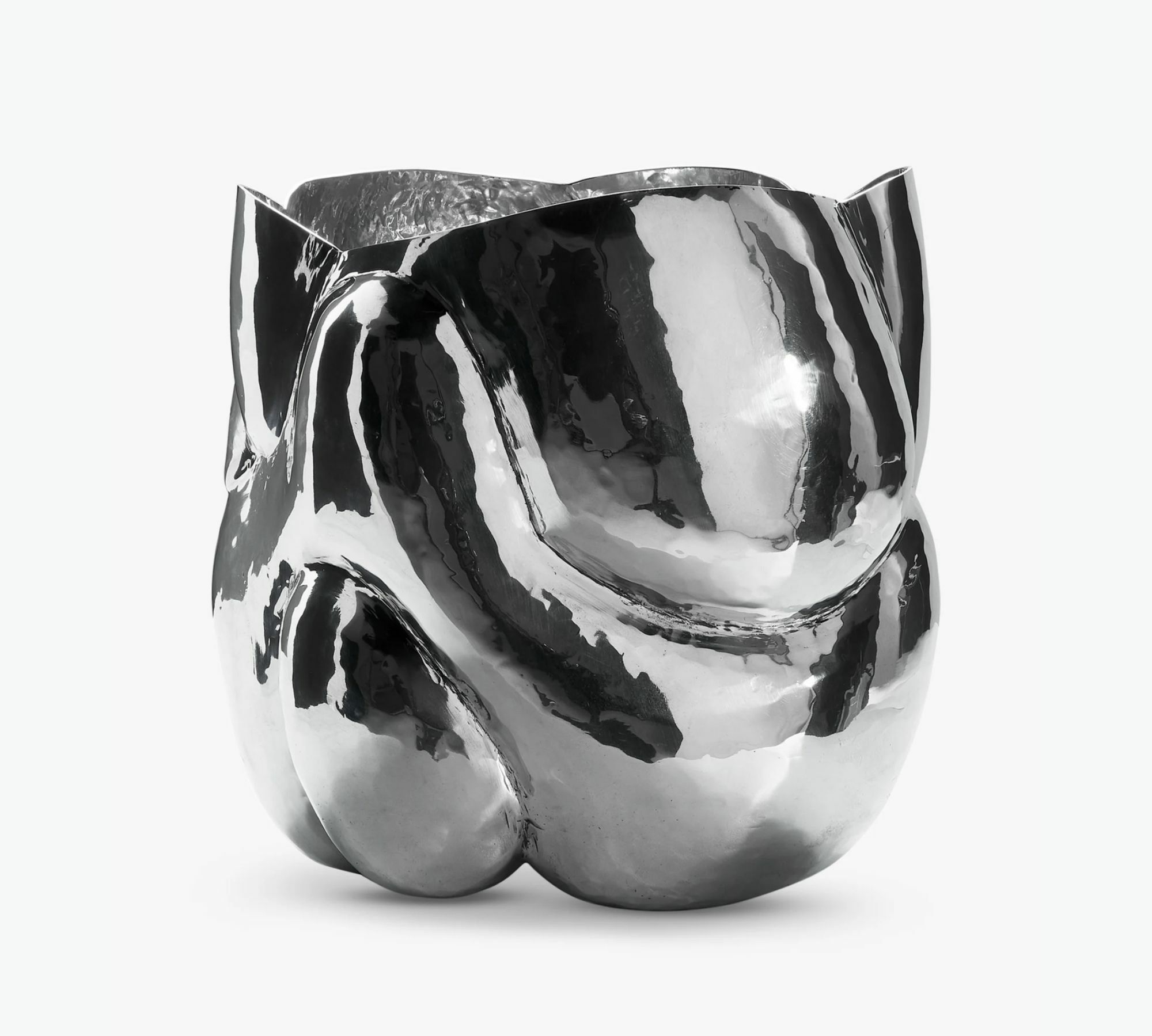 Cloud Vase Metall Silber 0