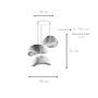 3-Flammig Wabi Sabi Stonefades Pendelleuchte Beton Grau 7