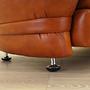 Sofa Leather Red 1970s 8