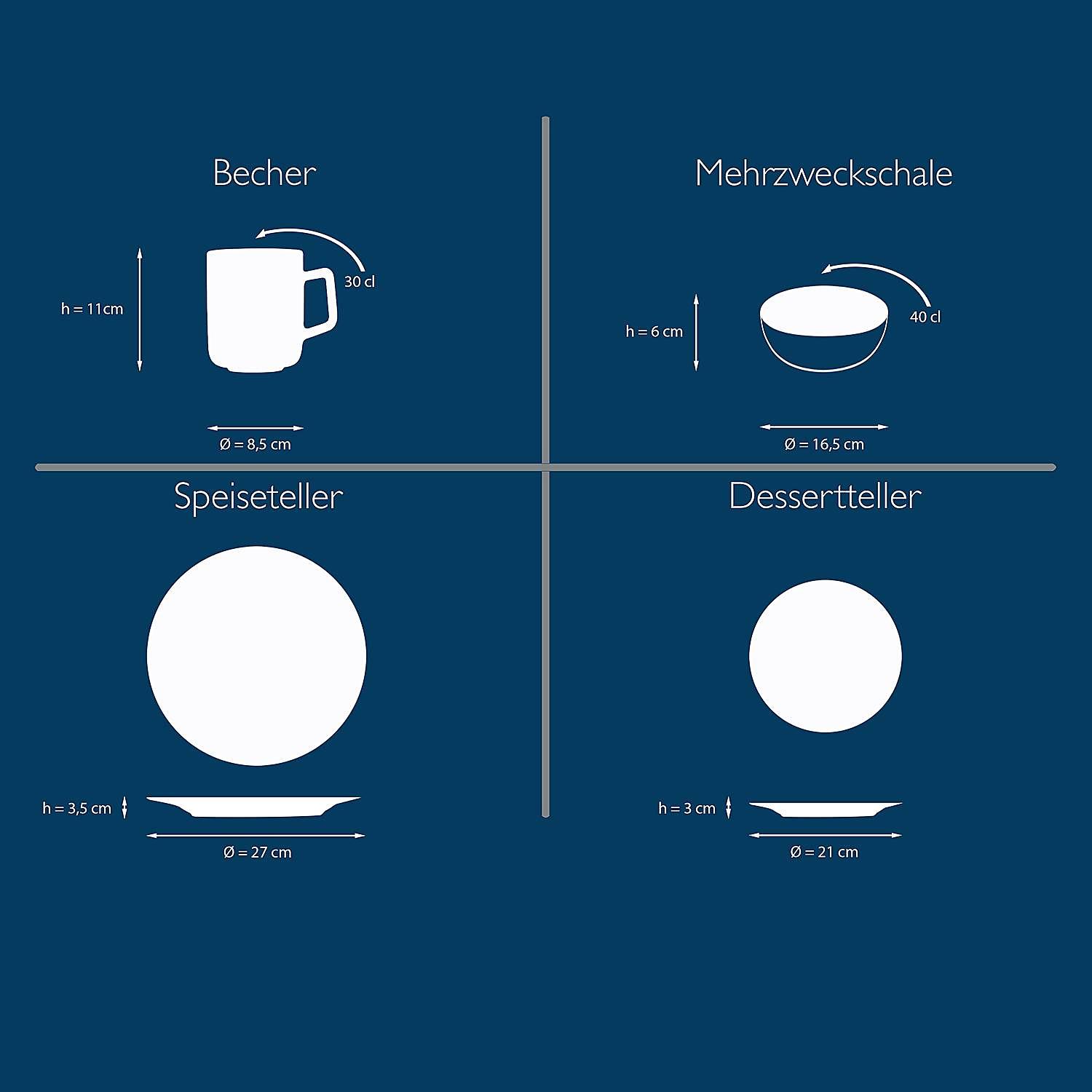 x16 Kombiservice NATURE Steinzeug Grün Türkis 4