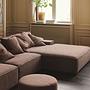 Daphne 1-seater chaise longue Right Pebble Rust 4