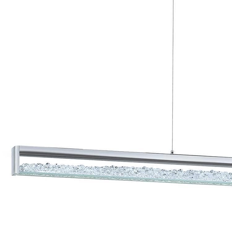 1-Flammig LED-Pendelleuchte Cardito Kristallglas Aluminium 1