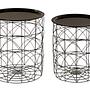 2x Hege Set Drahtkorbtischen Schwarz 1