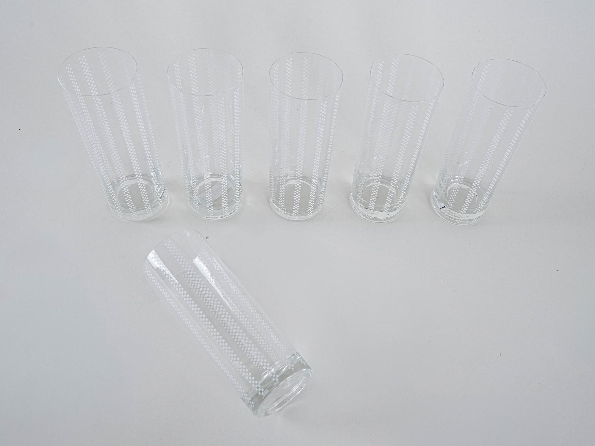 Gläser 6er-Set Transparent 1960er Jahre 5