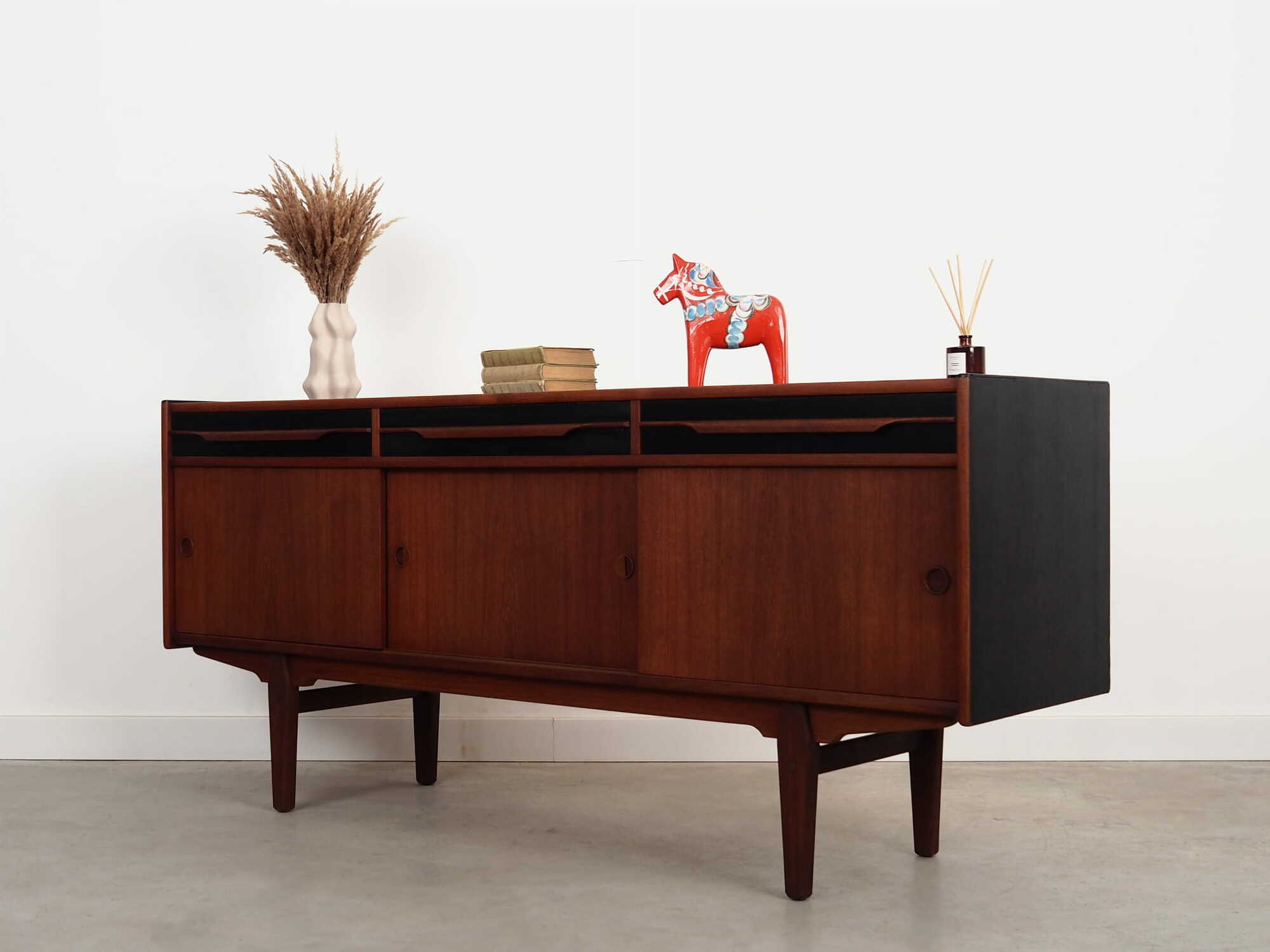 Vintage Sideboard Teakholz Braun 1970er Jahre 3