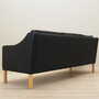Sofa Leather Black 1970s 3