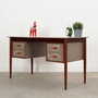 Vintage Desk Teak Wood Brown 1960s 2