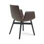 Amelie Stuhl Leder Holz Braun Schwarz 2