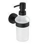 Seifenspender Bosio Milchglas Edelstahl Schwarz 200ml 0