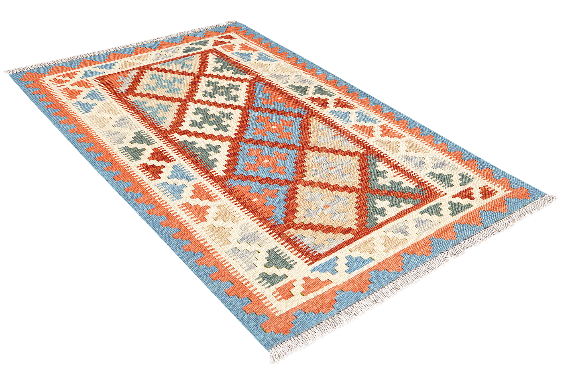 Tappeto Kilim Gashgai Lana Rosso 2