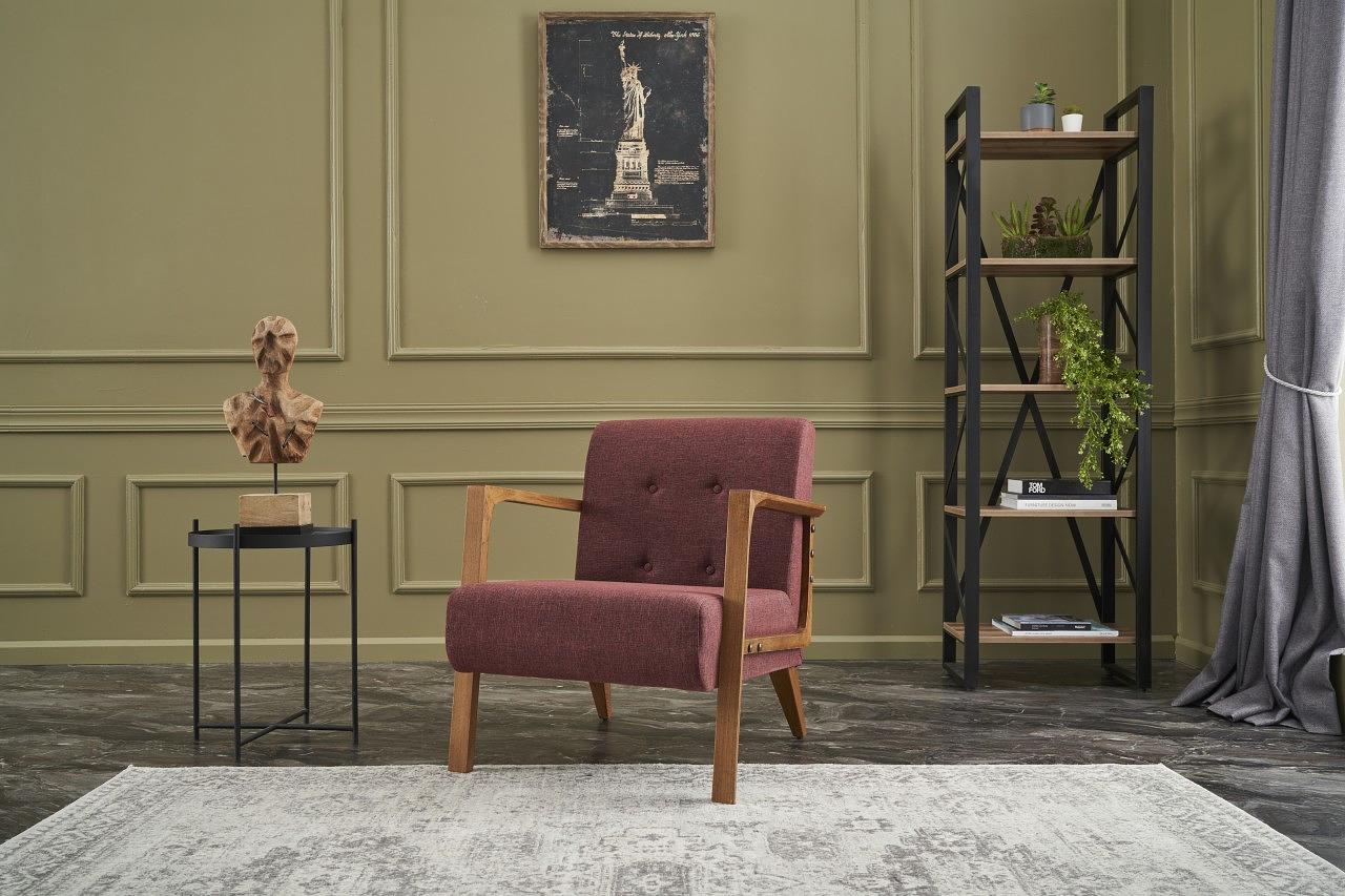 Kemer Sessel Holzfurnier Claret Rot 0