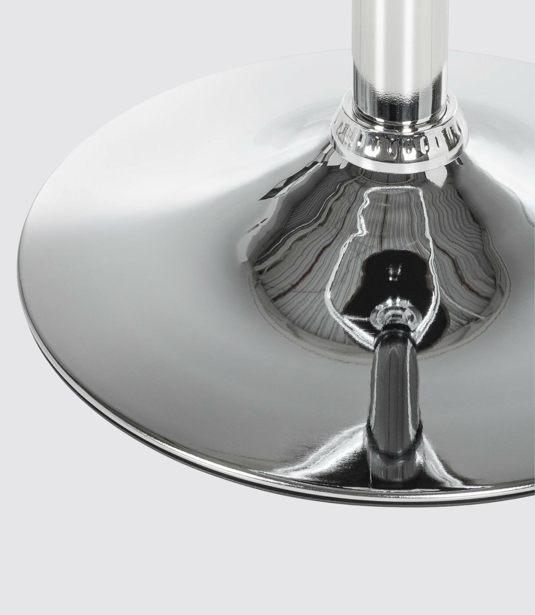 Bar stool Vincent Faux leather Black / Chrome 2