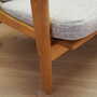 Vintage Sofa 3-seater Oak Wood Textile Grey 1960s 6