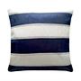 Kissenbezug Streifen Blau Weiß Textil 45 x 45 cm 0