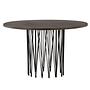 Dining Table Black Mocha Veneer Ø120cm 4