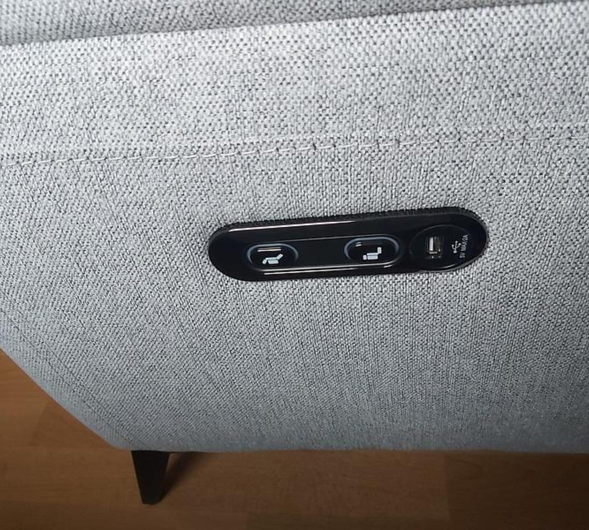 2-Sitzer Sofa mit Relaxfunktion Grau 3