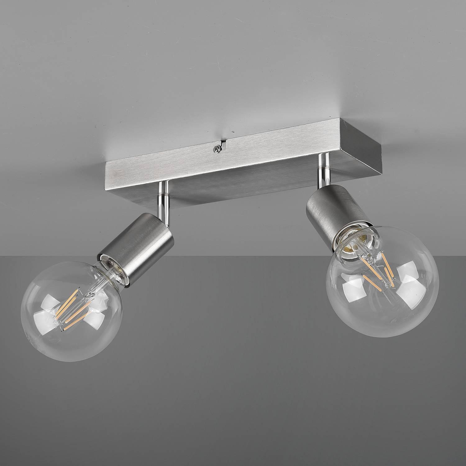 Vannes Deckenleuchte Eisen Silber 2-flammig 1