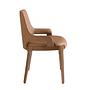 Dining chair faux leather brown 7