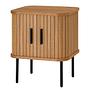 Nightstand BARAWOH real wood veneer oak 0