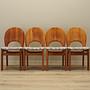 Teak wood chairs set of 4 Light brown 1960s 4