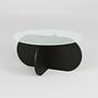 Bubble Coffee Table Safety Glass Black Ø75cm 3