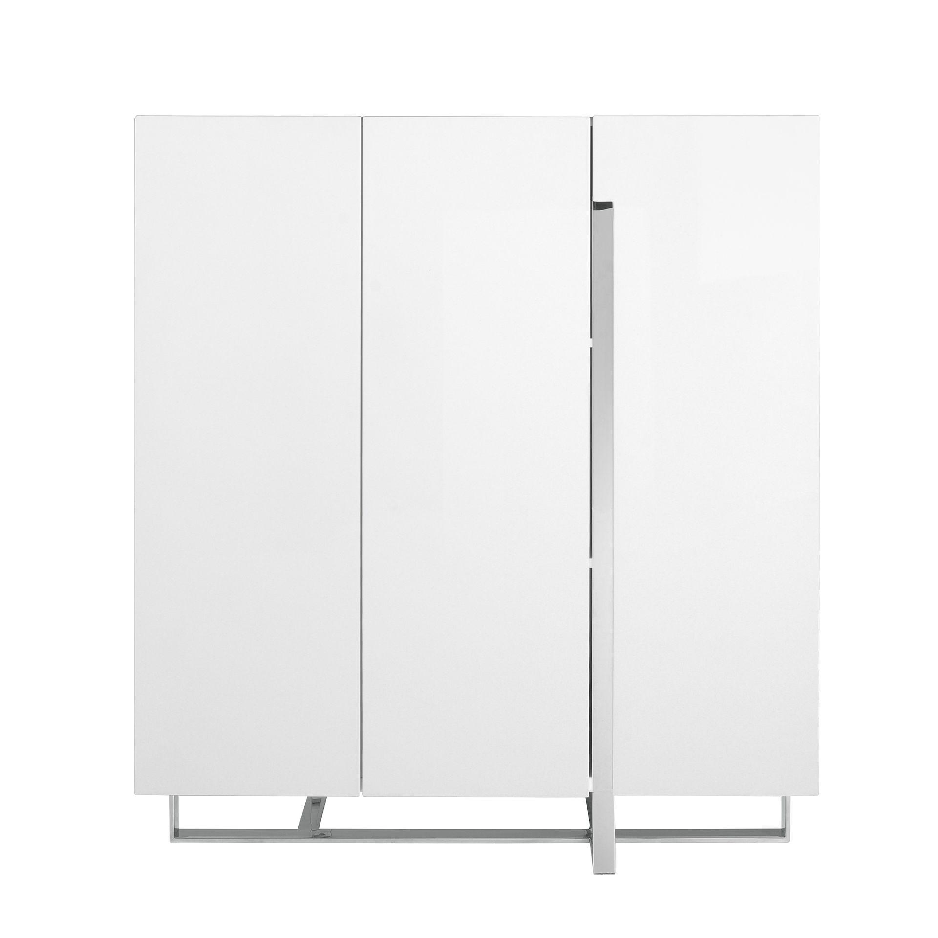 3053 Sideboard Verchromter Stahl Weiß 5