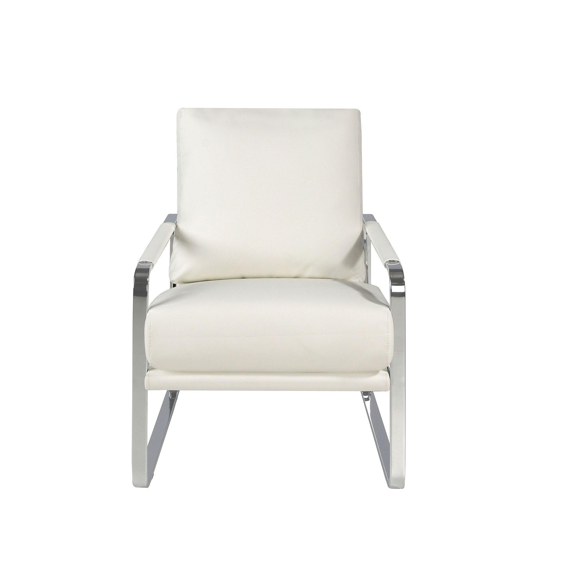 Armchair Faux Leather White 5