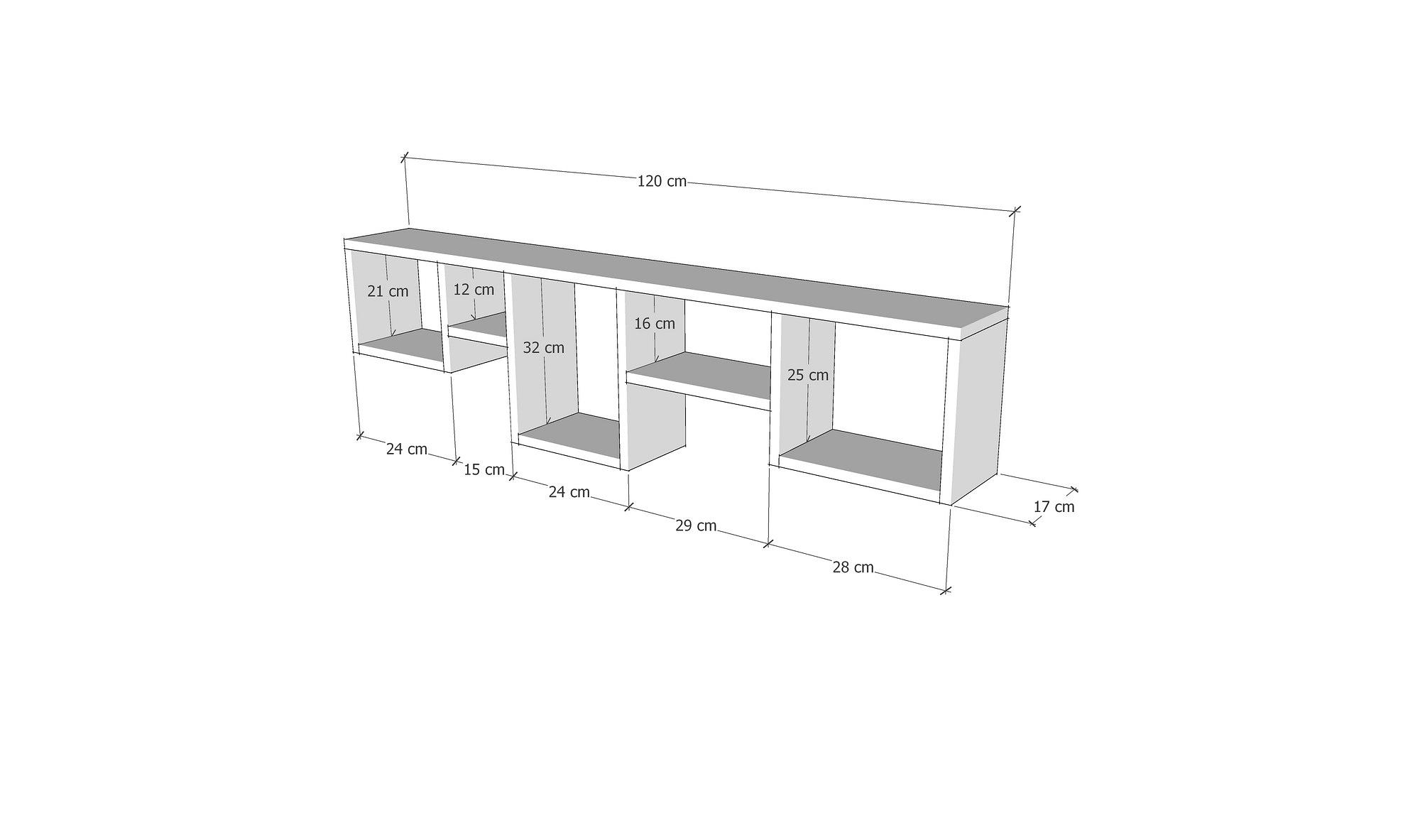 Amanos Wandregal Holz Gelb 1