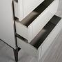 Chiffonier mit 4 Schubladen Walnussfurnier Creme 7