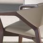 Dining chair faux leather gray 4