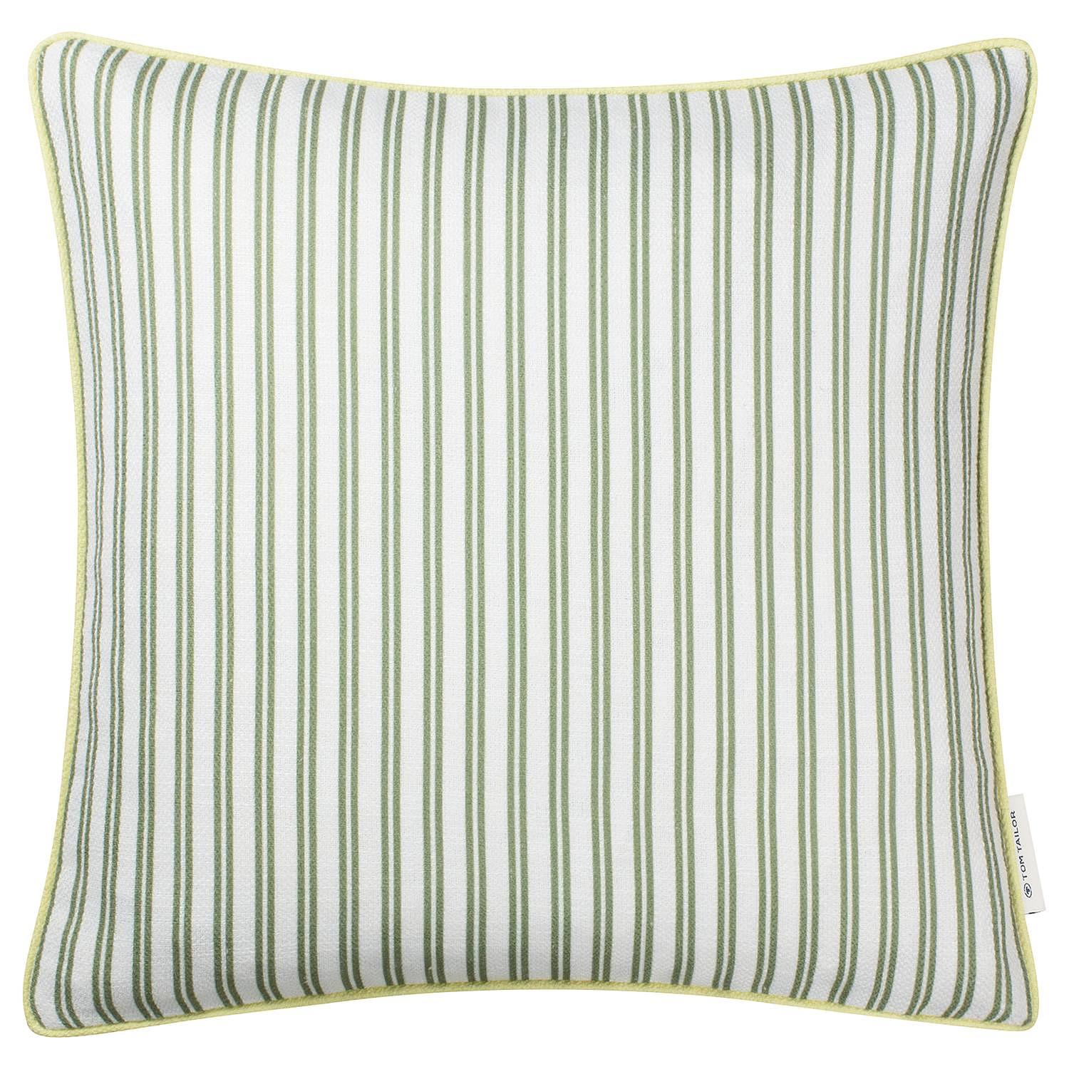 Little Stripes Kissenbezug Polyester Baumwolle Grün 0
