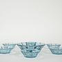 Glass bowl set Transparent 1970s 5