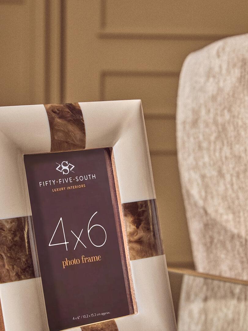 Decio 4 Inch x 6 Inch Picture Frame Cream Brown 9