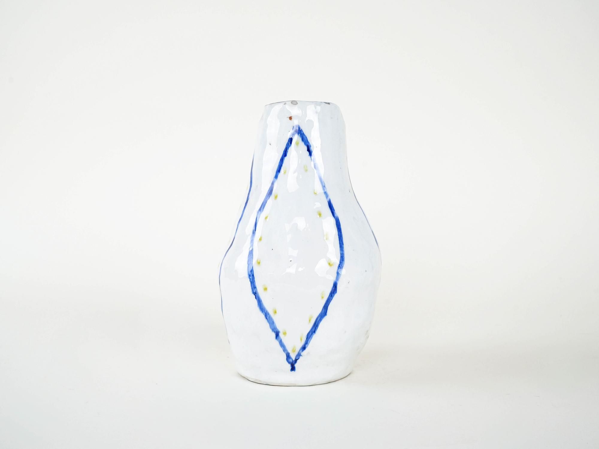 Ceramic vase White 1960s 3