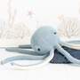 Oktopus, Mini Oktopus & Mantarochen Plüschtier Blau Weiß 5
