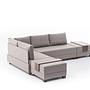 Fly Ecksofa Links mit 2 Hockern Creme 5