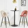 Bar stool Velvet Metal Cream 1