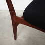 4x Vintage Stuhl Teakholz Textil Braun 1960er Jahre 7
