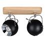 Ball LED-Deckenleuchte Stahl Eiche 2-flammig 0