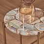 Vita Side Table Steel Stone Natural Agate 6