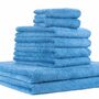 8-tlg. Frottier Handtuch-Set Hellblau Öko-Tex Standard 100 0