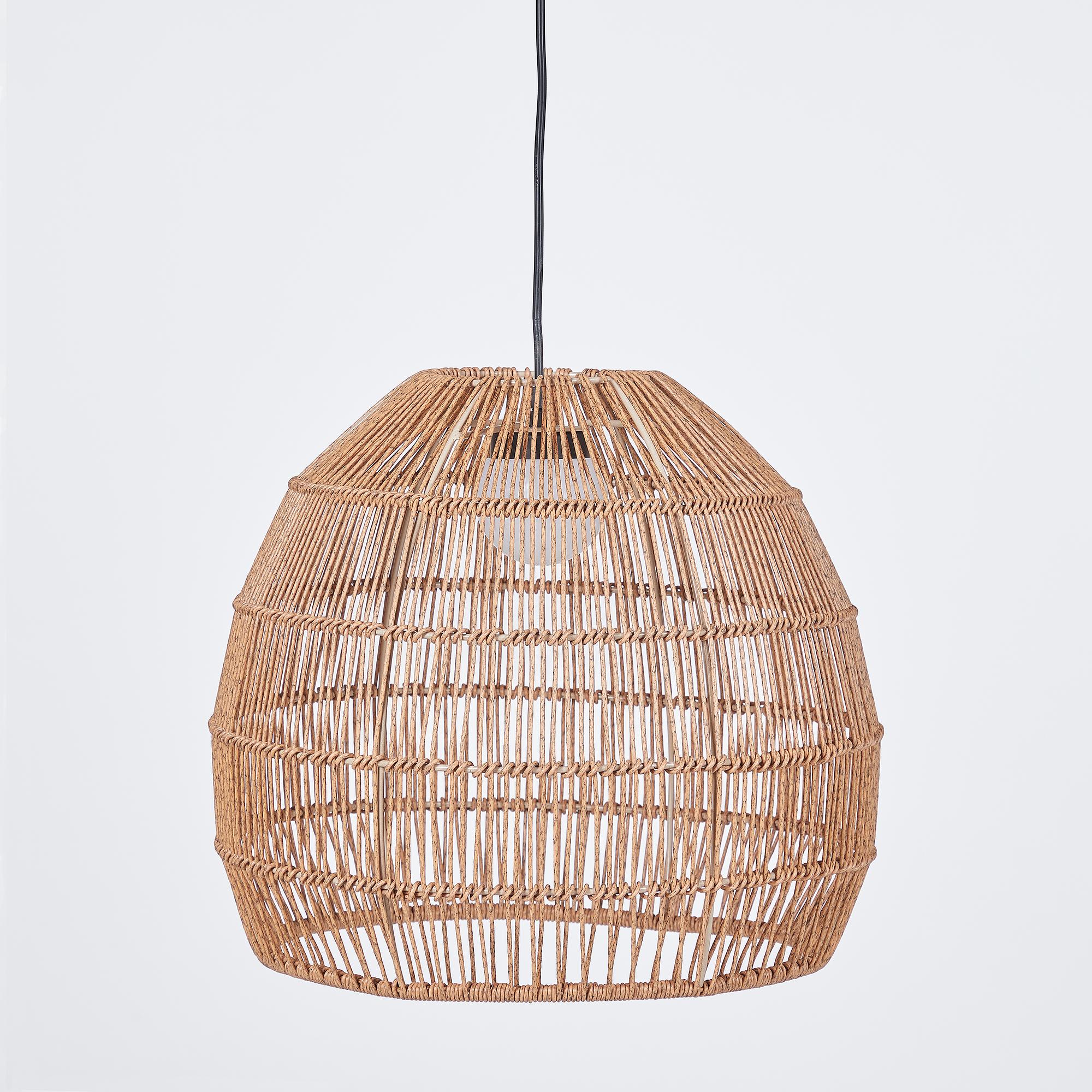 SOLANA Solar Hängeleuchte Polyethylen Stahl Beige  2