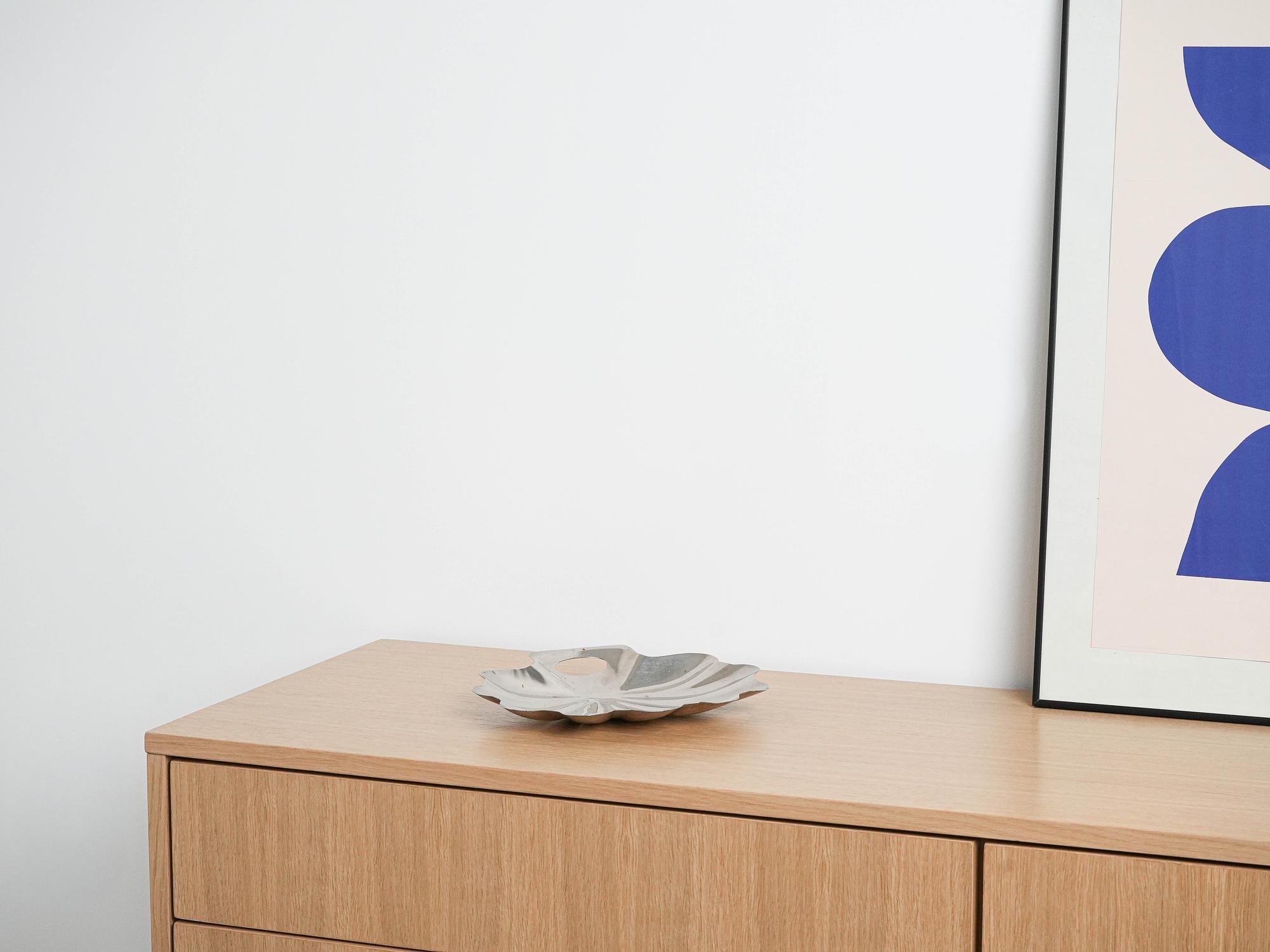 Shell serving bowl, stainless steel 1970s 6