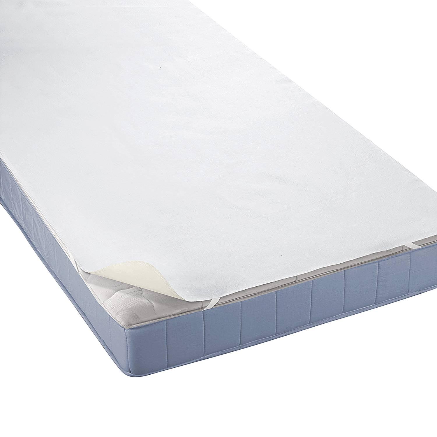 Molton Topper-Matratzenauflage Baumwolle Weiß 180x200cm 1