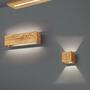 1-light LED wall lamp pine partially solid 2