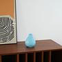 Light blue 1970s glass vase 1