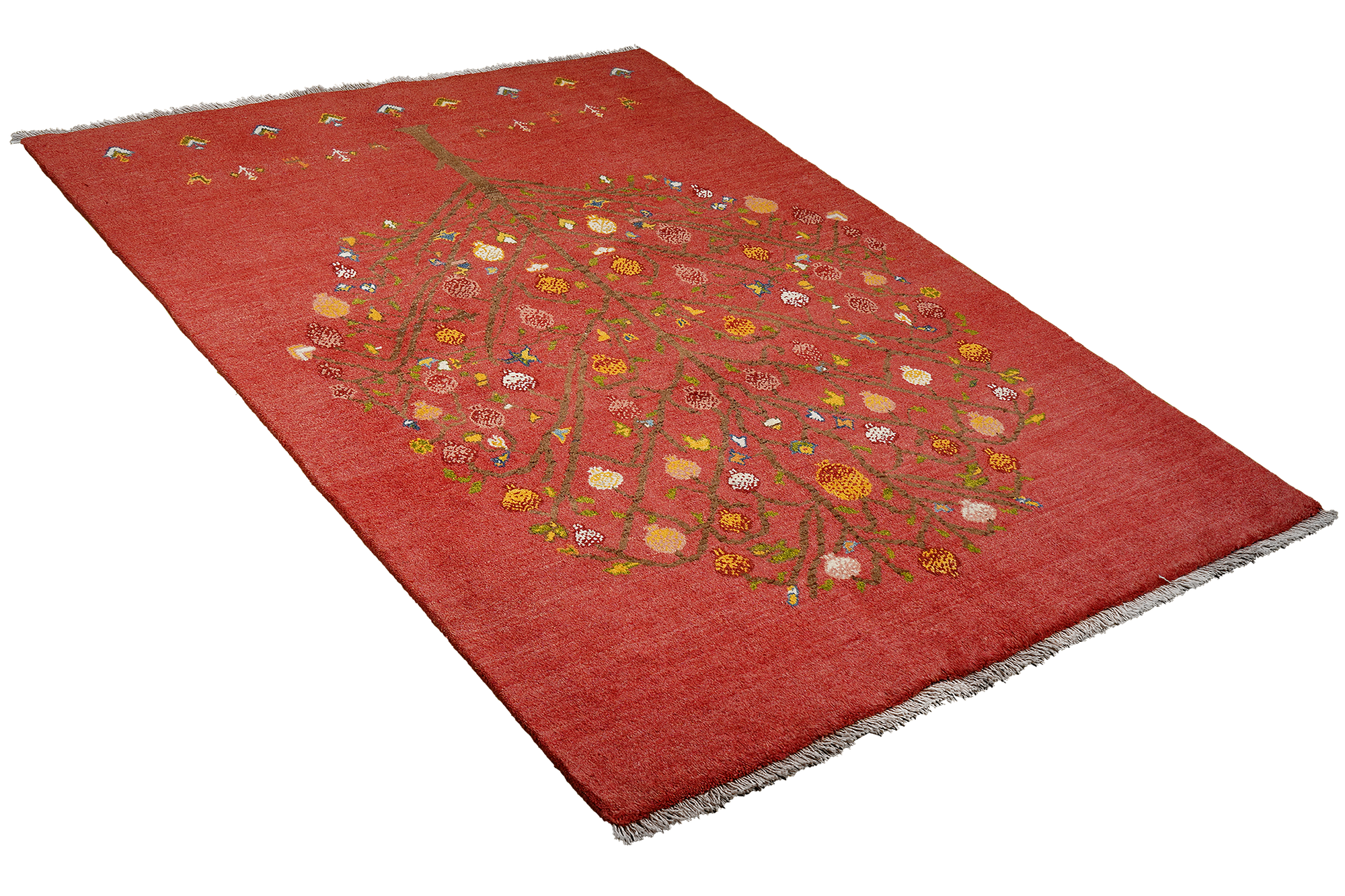 Rizbaf Gabbeh-Teppich Wolle Rot 2