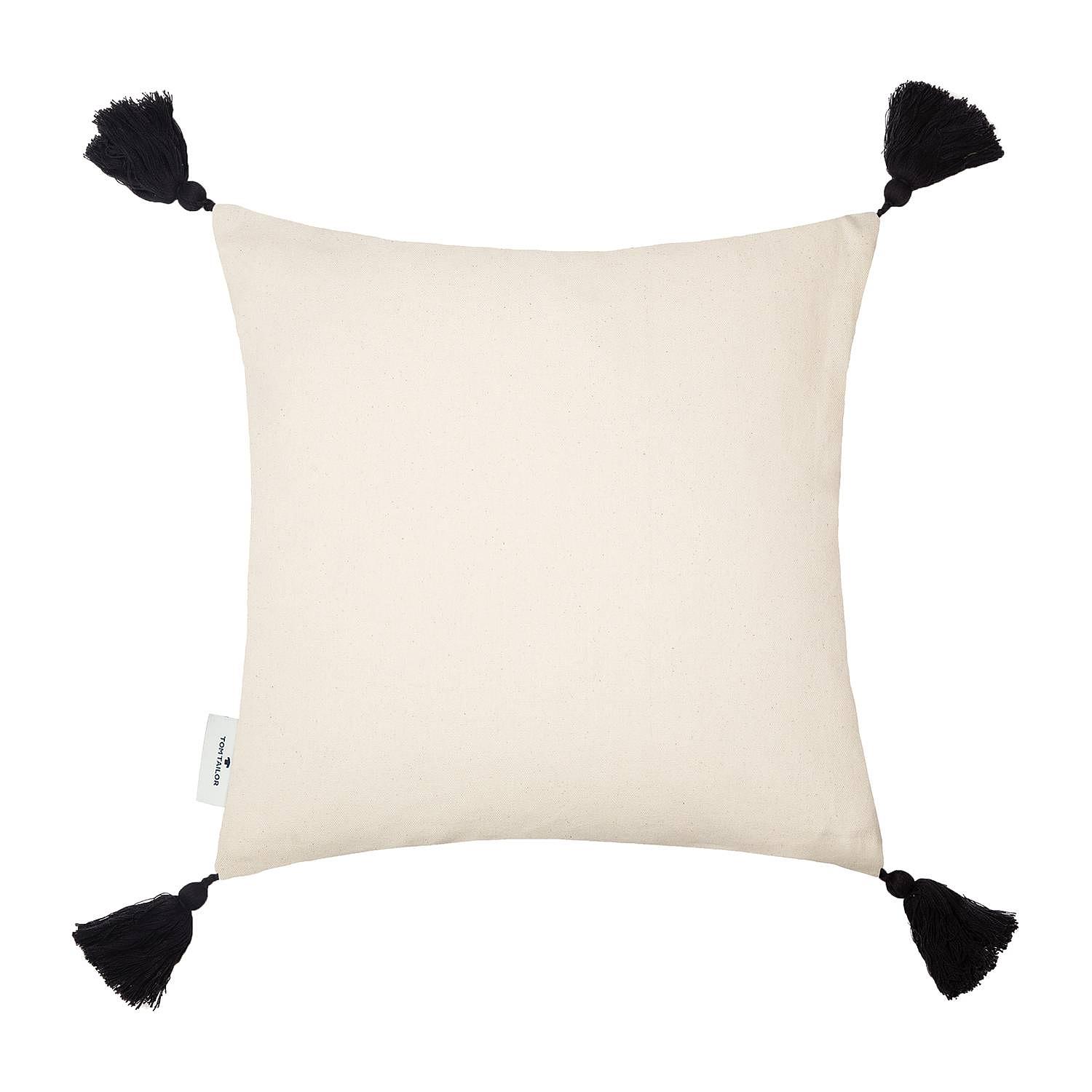 Kissenbezug Knot Lines Baumwolle Schwarz 1