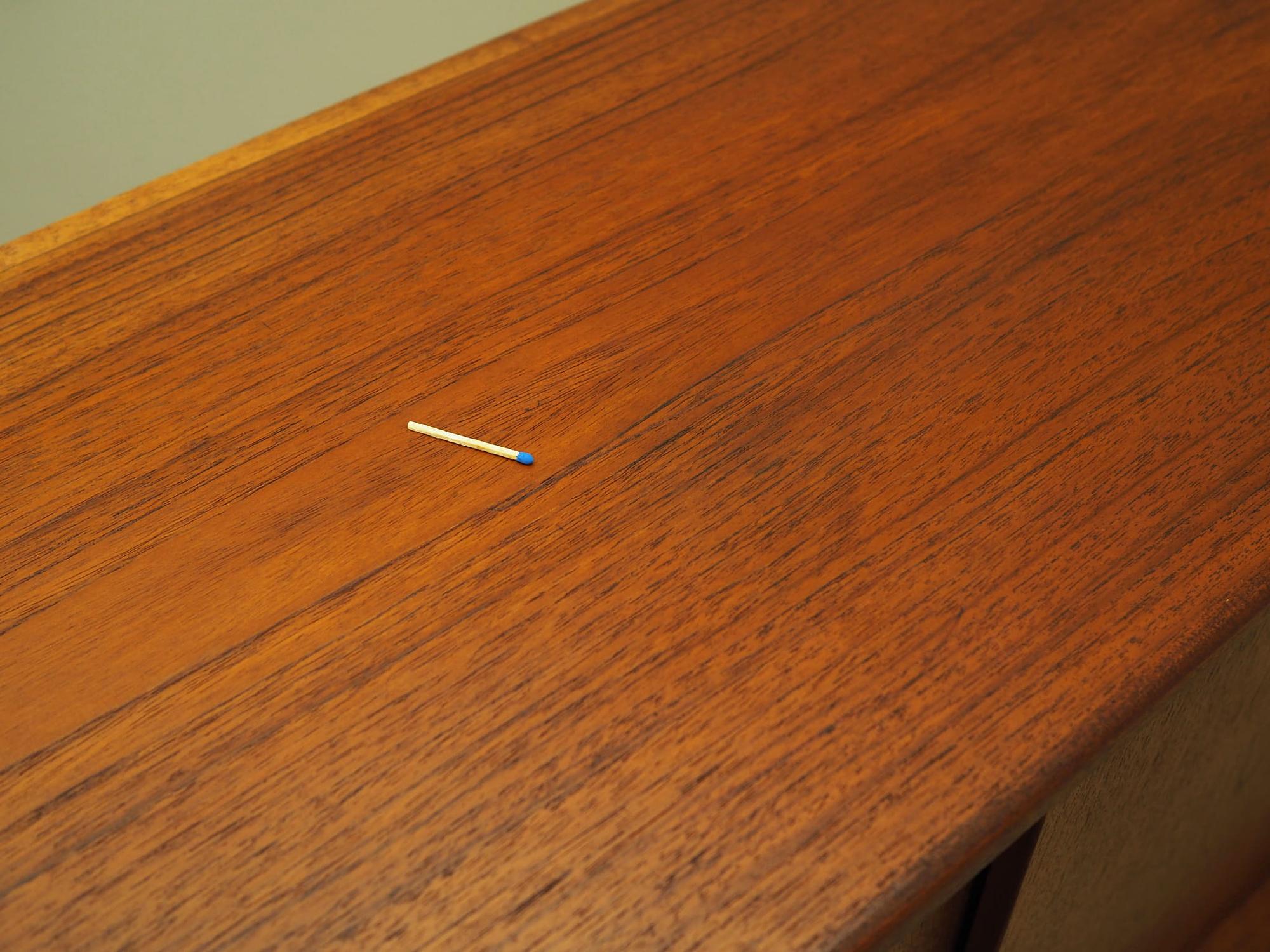 Highboard Teak Wood Brown 1960s 12