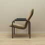 Vintage Sessel Textil Metall Braun 1960er Jahre 4